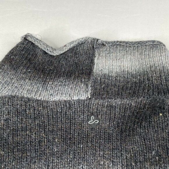Prana Wool Blend Open Cardigan Black Gray Ombre XS - Picture 8 of 8